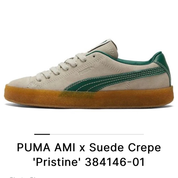 PUMA x AMI 2022 suede crepe ‘Pristine’ Sneaker, Men size 8.5 - Picture 2 of 12